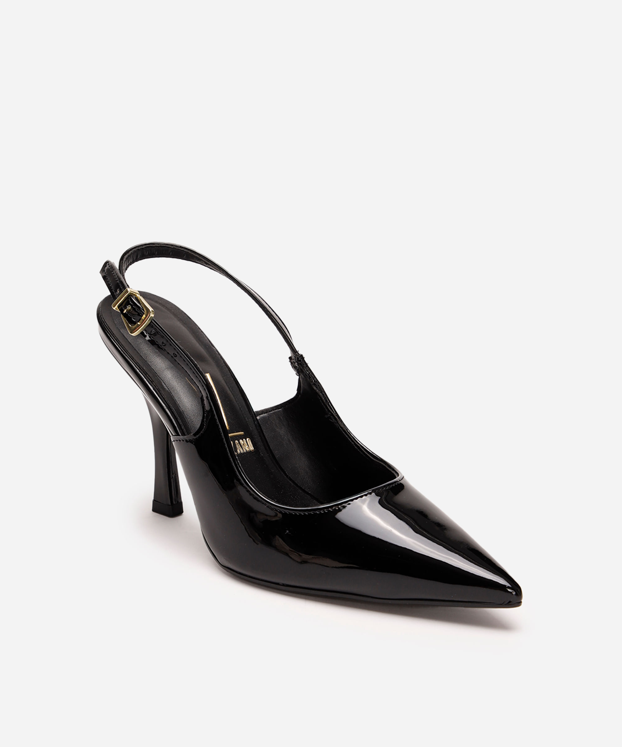 scarpin bico fino salto fino vizzano preto