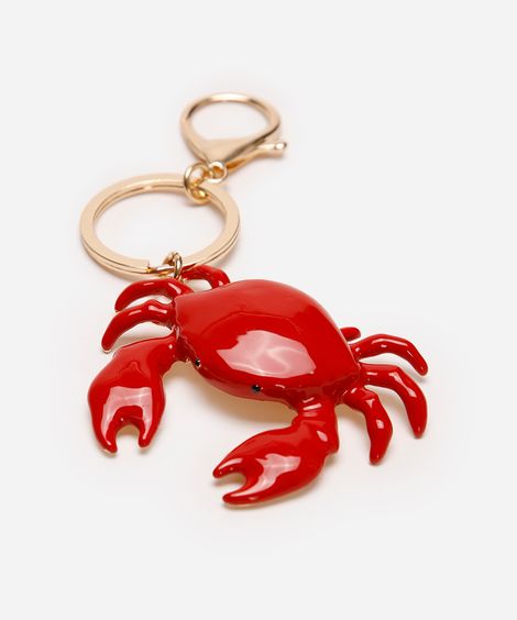 chaveiro bag charm caranguejo vermelho