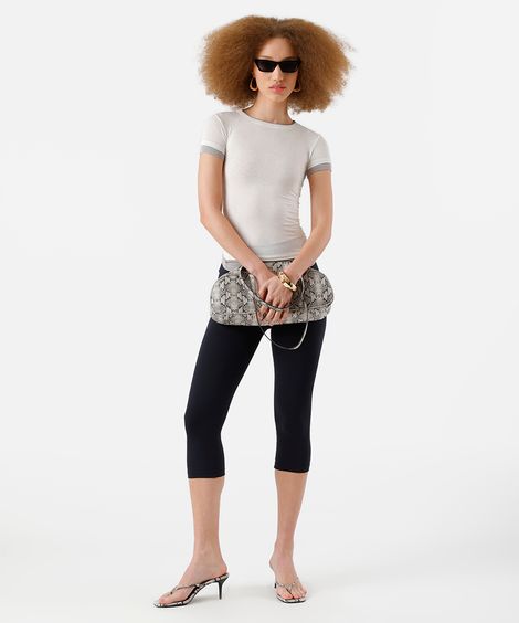 blusa baby look feminina de viscose bicolor off white