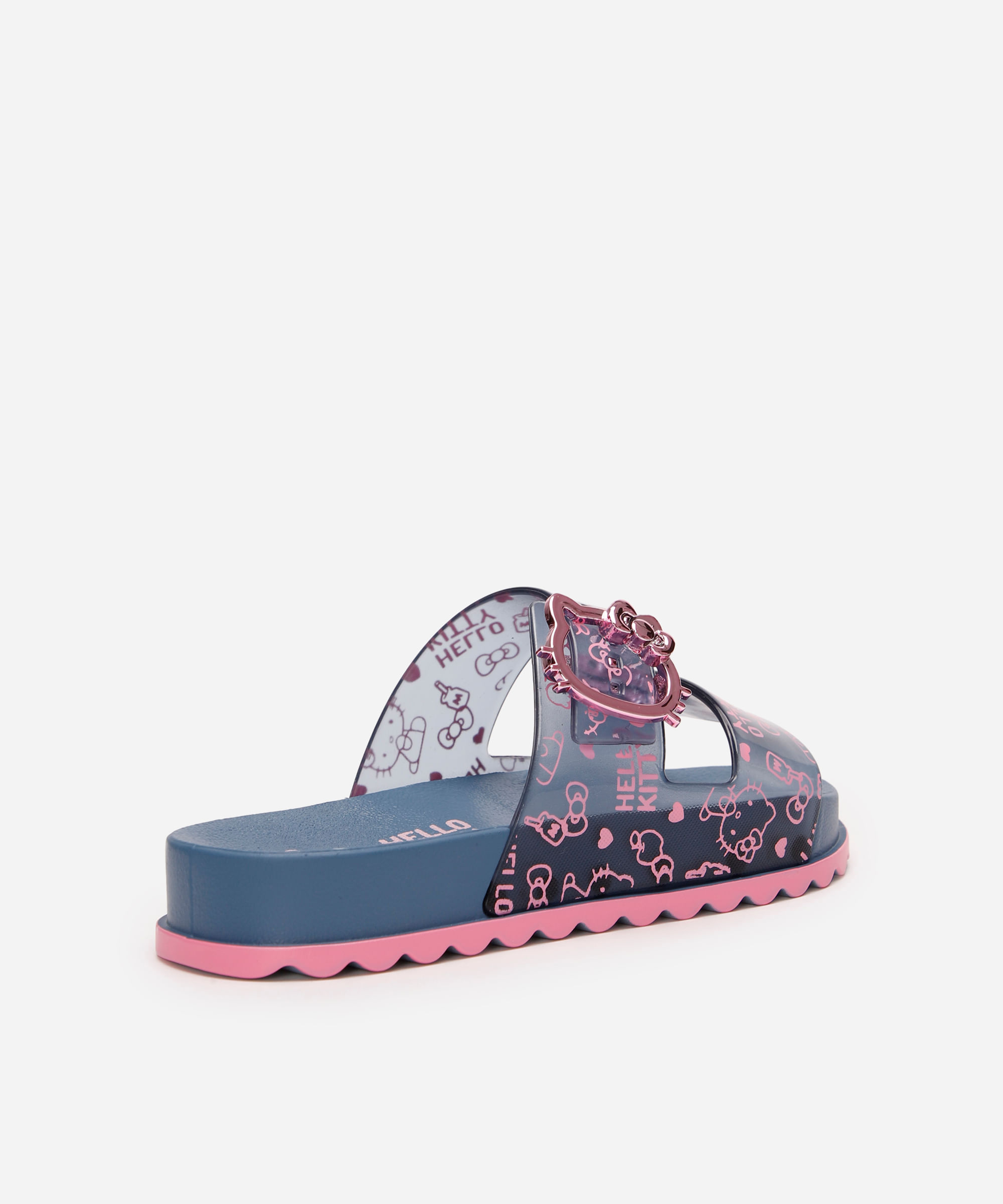 chinelo slide infantil hello kitty grendene azul