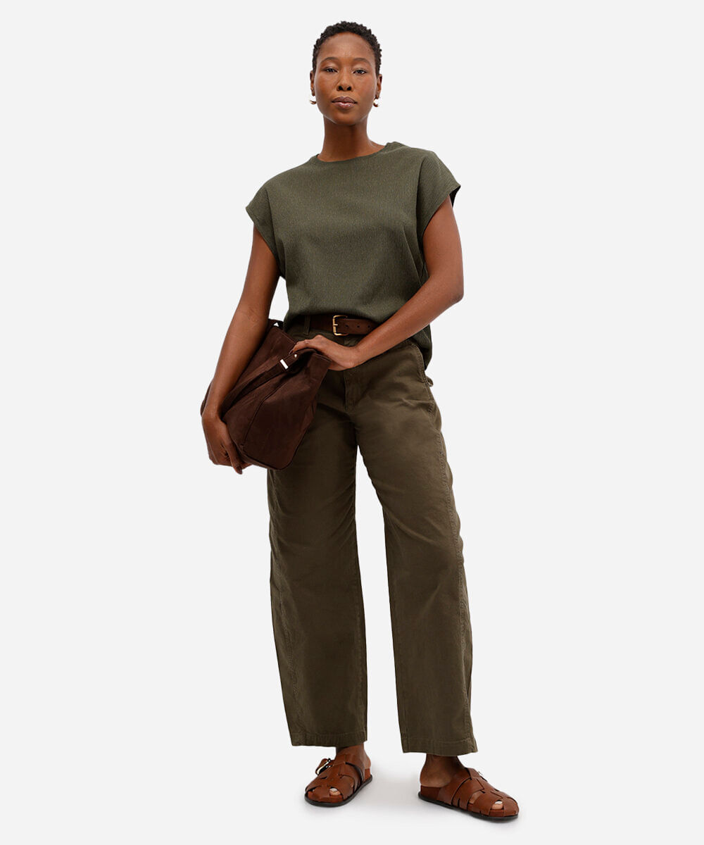 blusa muscle feminina texturizada básica verde