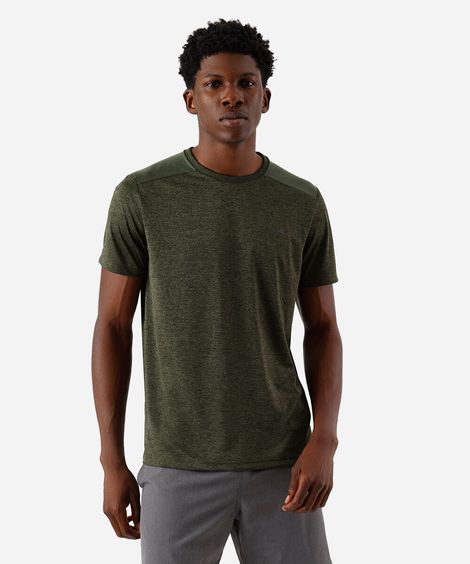 camiseta masculina esportiva com recorte verde