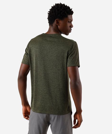 camiseta masculina esportiva com recorte verde