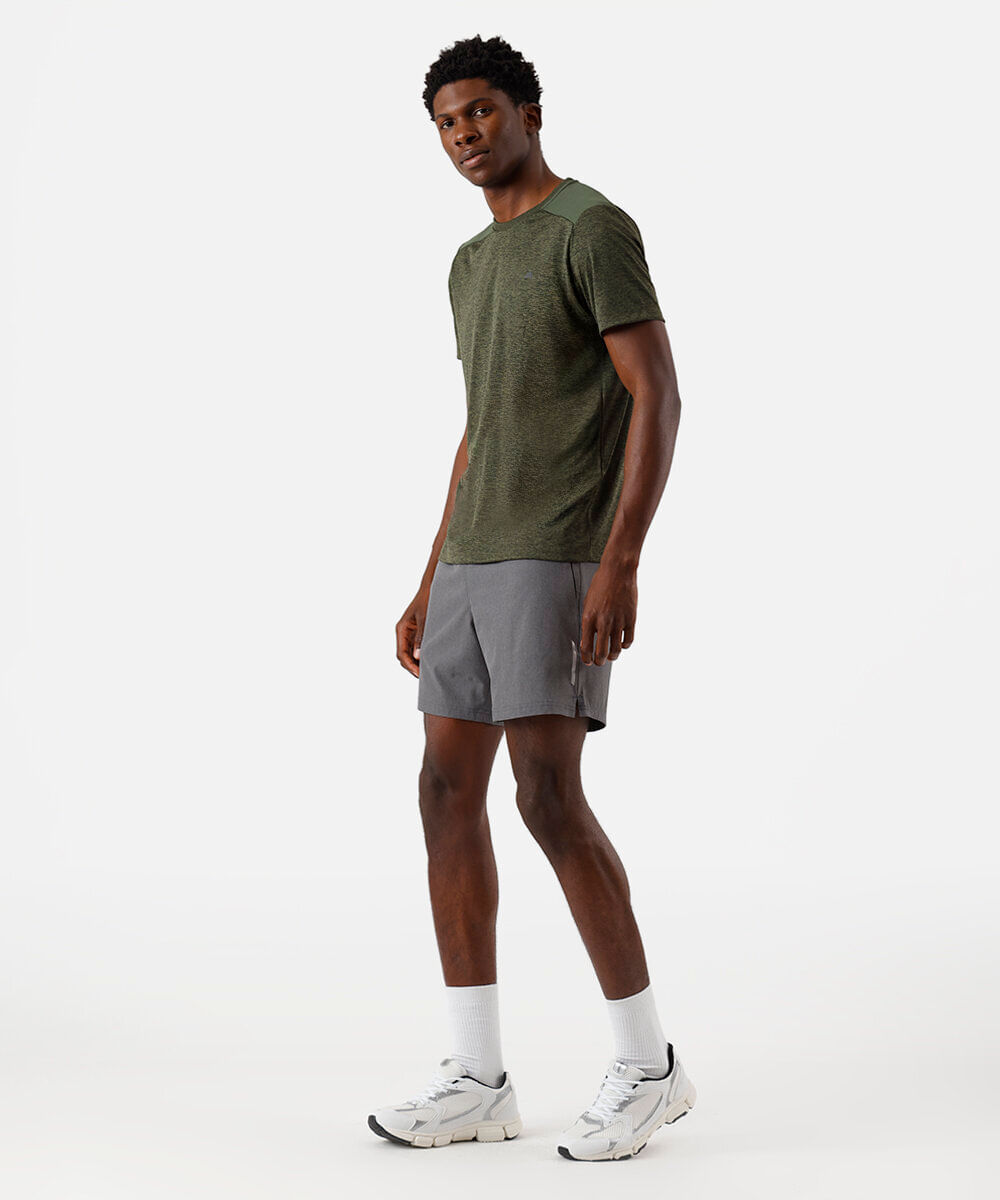 camiseta masculina esportiva com recorte verde