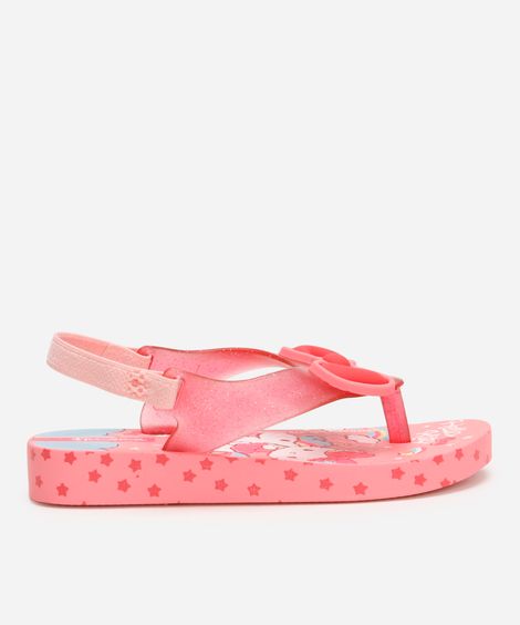 chinelo infantil hello kitty com elástico ipanema rosa