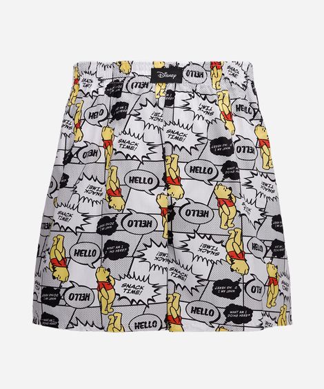 cueca samba canção de algodão pooh colorido