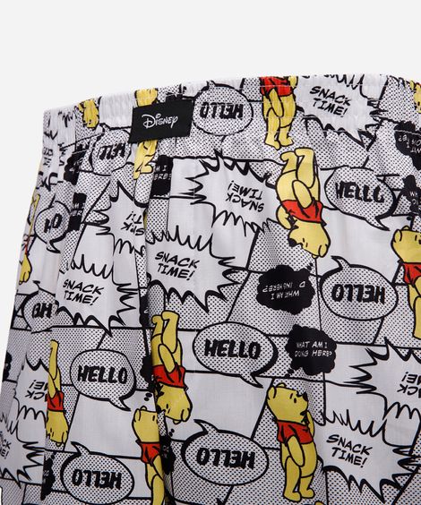 cueca samba canção de algodão pooh colorido