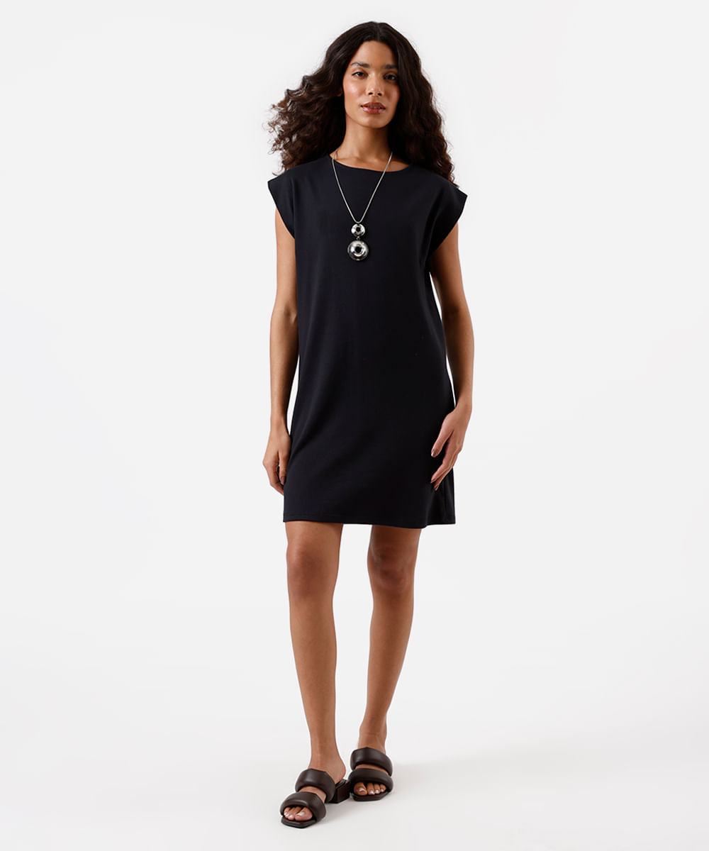 vestido muscle curto feminino básico preto