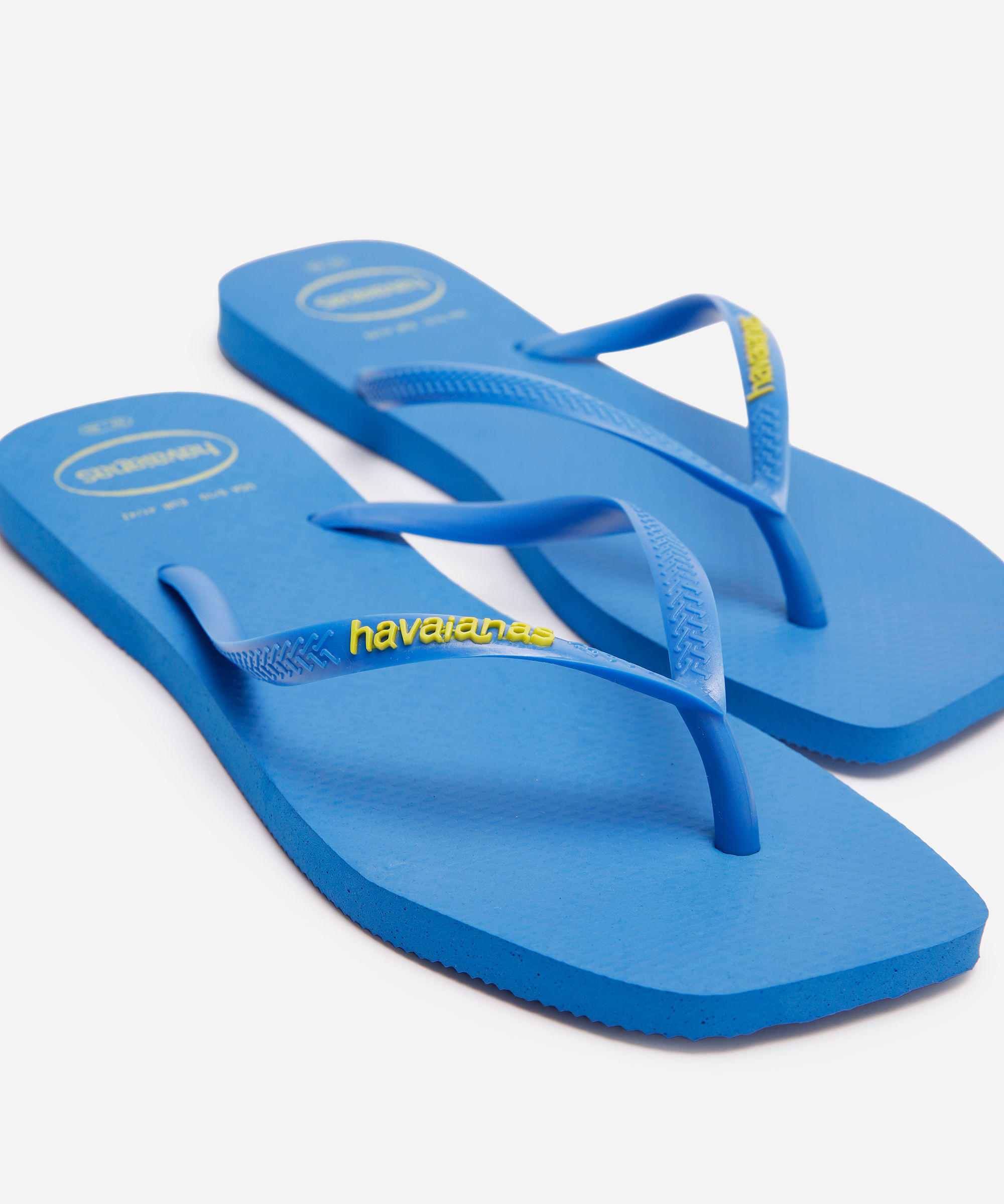 chinelo havaianas slim squar azul