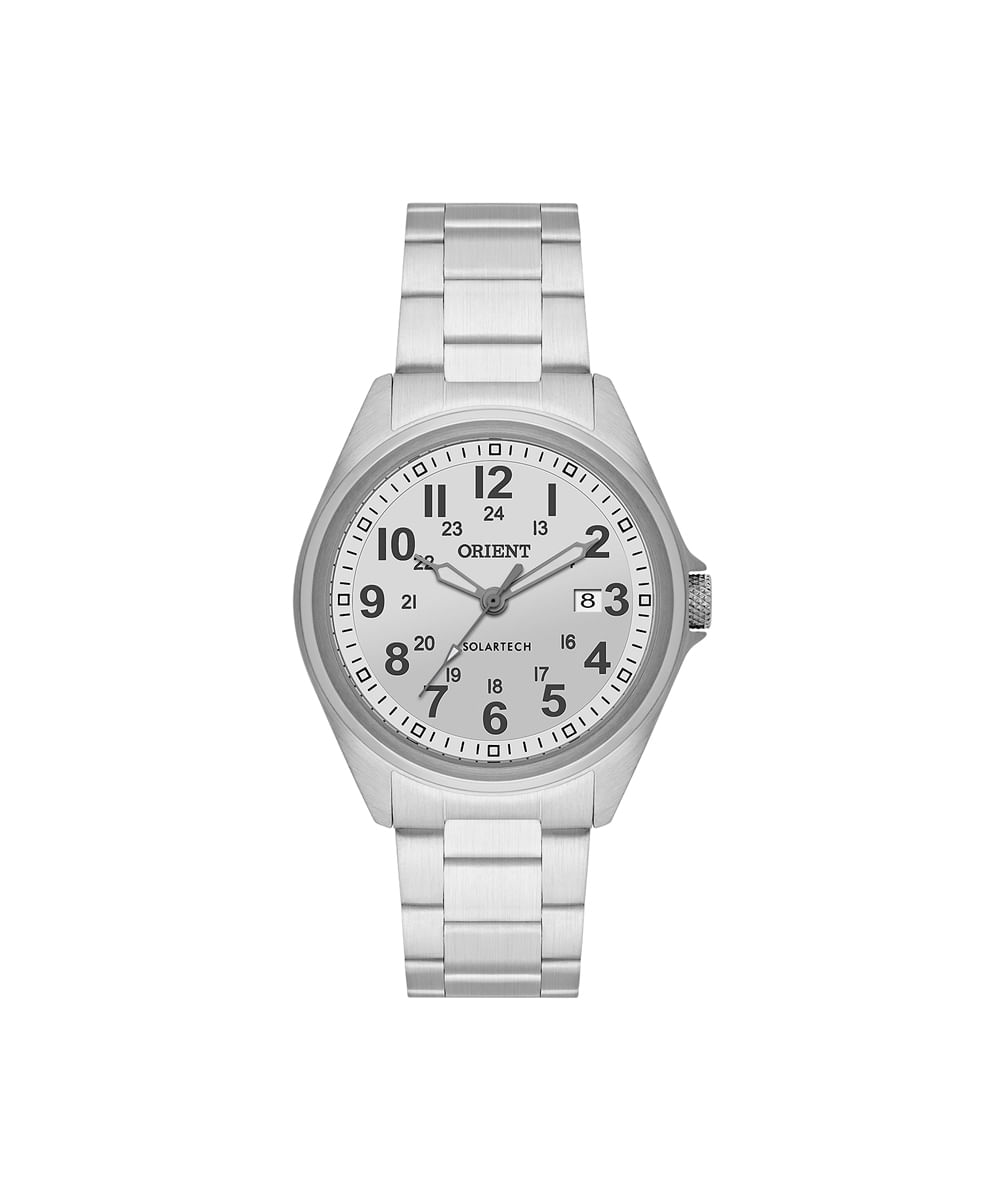 relógio masculino orient analógico calendário mbss1492b2sx prateado