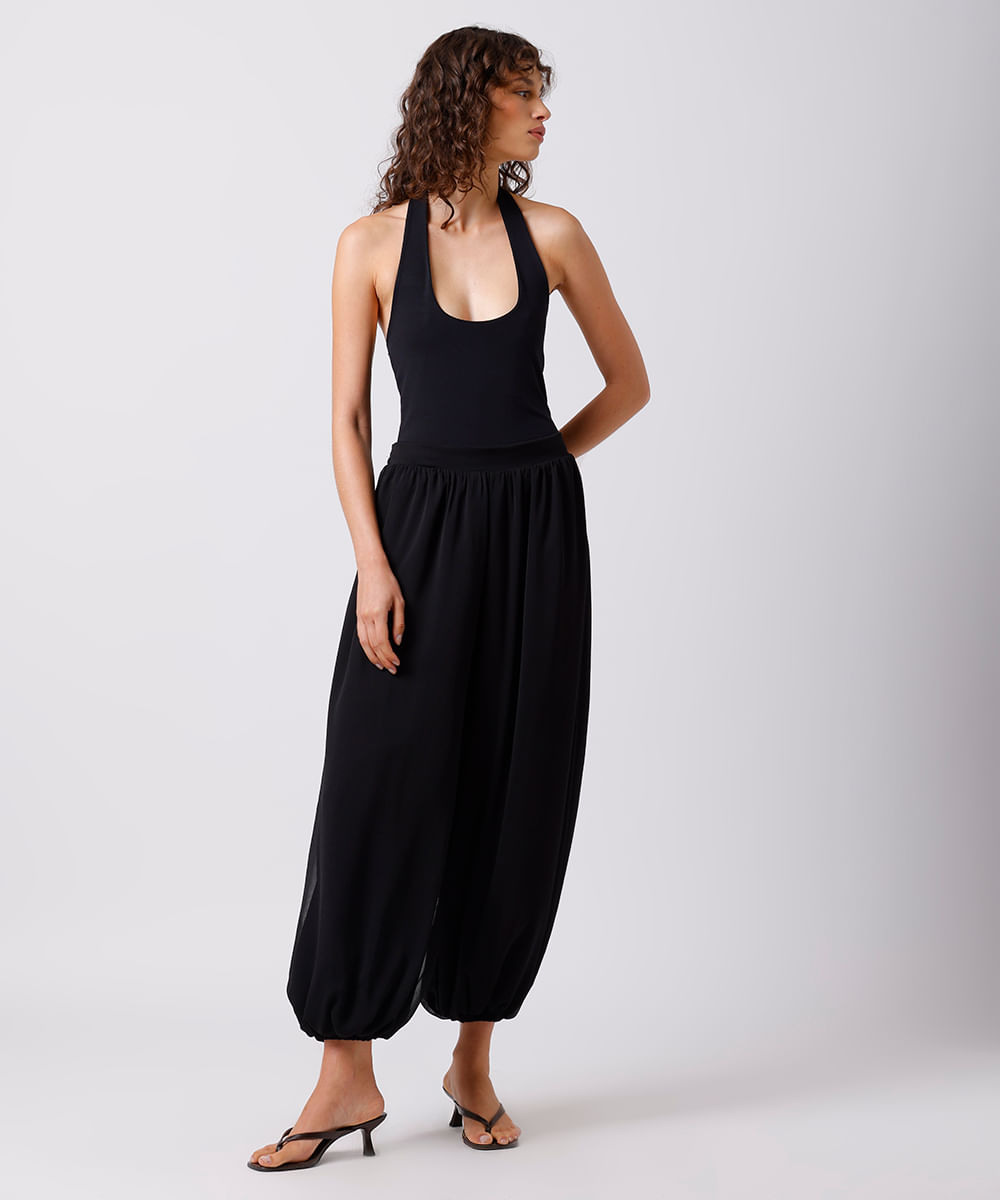 blusa feminina frente única mindset preta