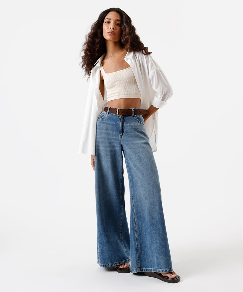 cropped básico feminino texturizado bege
