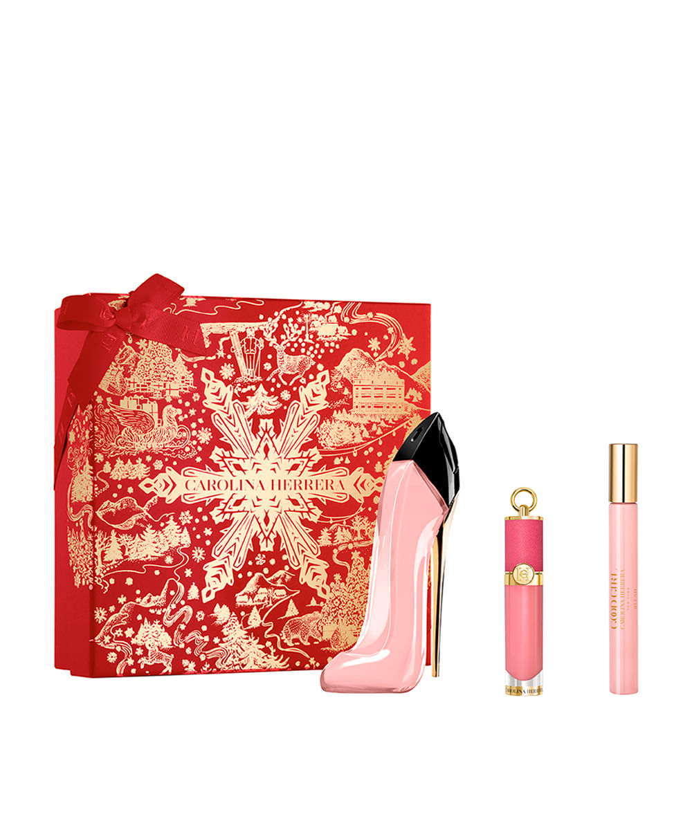 kit feminino carolina herrera good girl blush eau de parfum 80ml e 10ml her 1070 rose jasmine 5ml