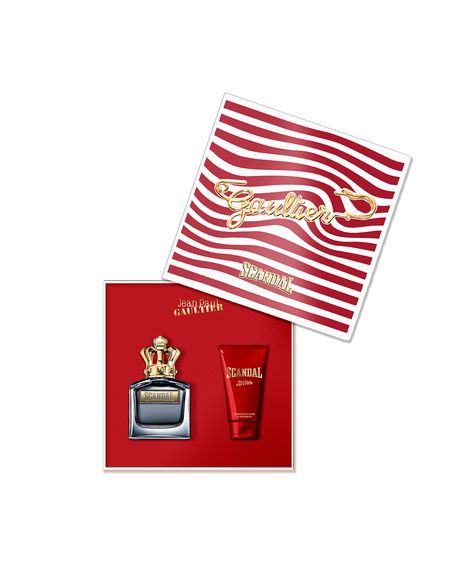 kit masculino jean paul gaultier scandal eau de toilette for him 50ml e all over gel de banho 75ml