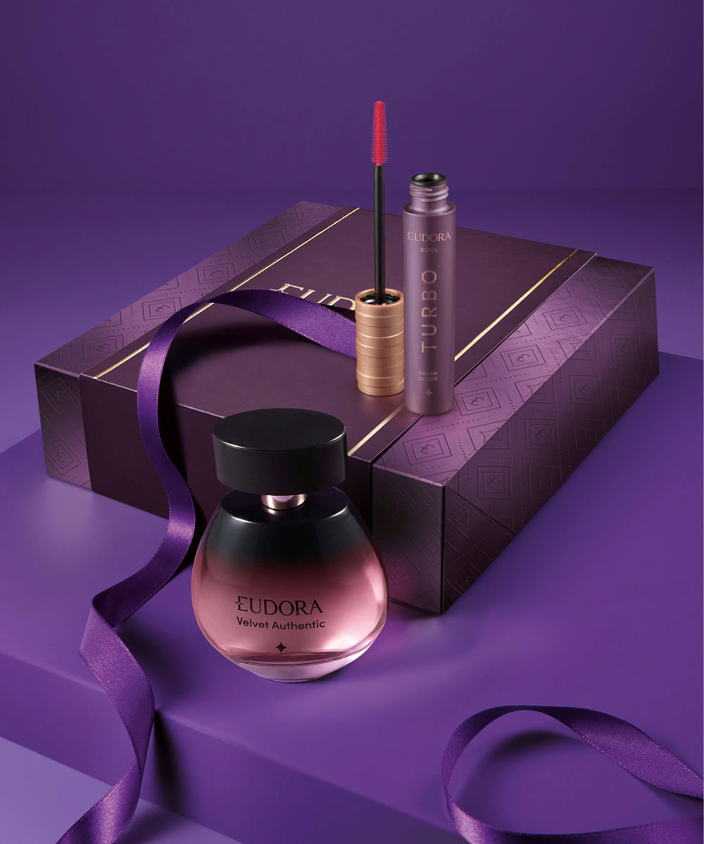 kit eudora com estojo velvet authentic