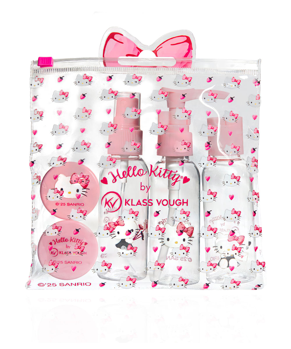 kit de viagem hello kitty klass vough rosa