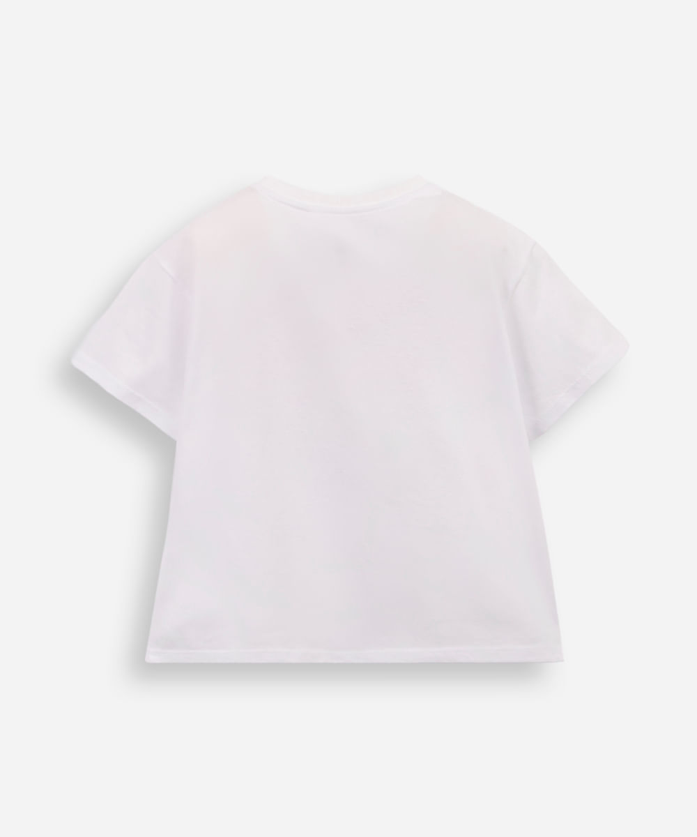 camiseta infantil de algodão jessie toy story com glitter off white