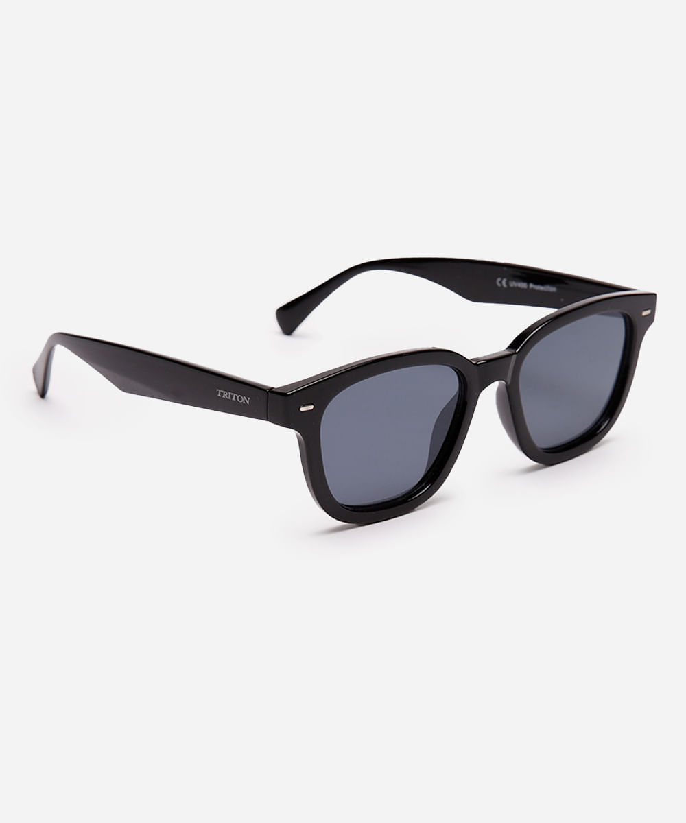 óculos de sol oval triton unissex preto