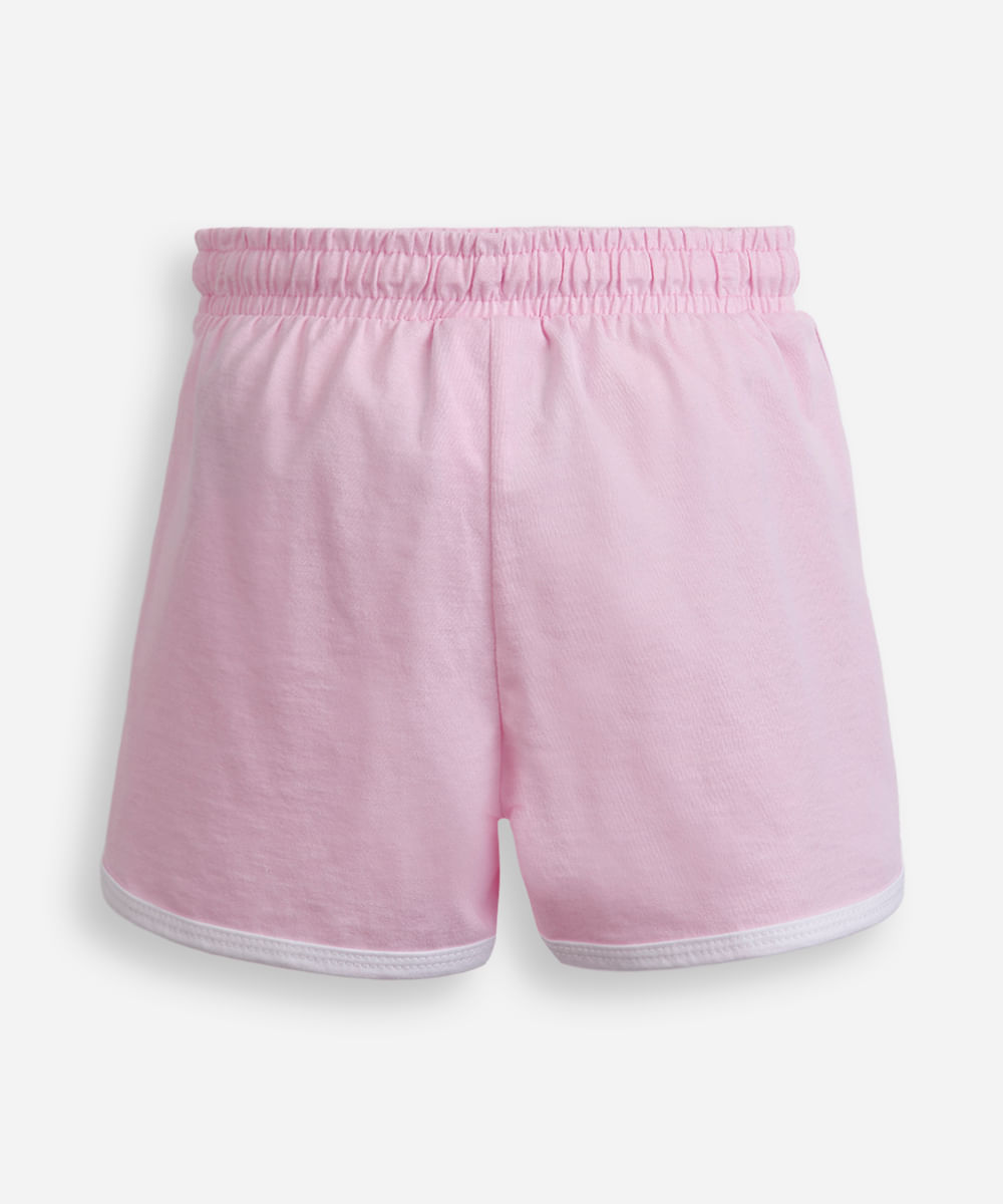 short runner infantil de algodão hello kitty rosa