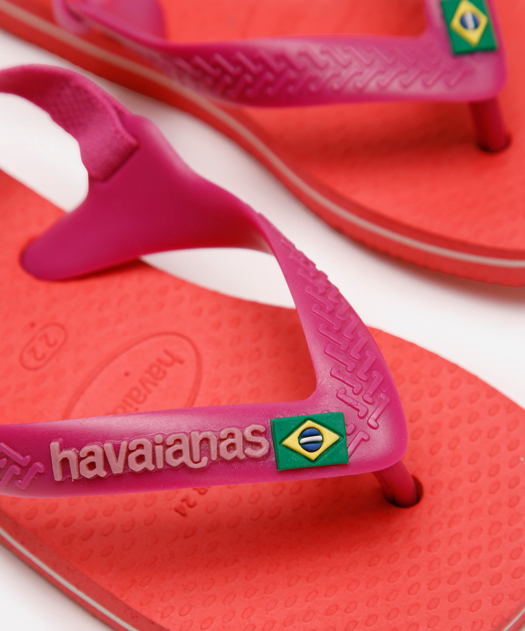 chinelo infantil havaianas com elástico rosa