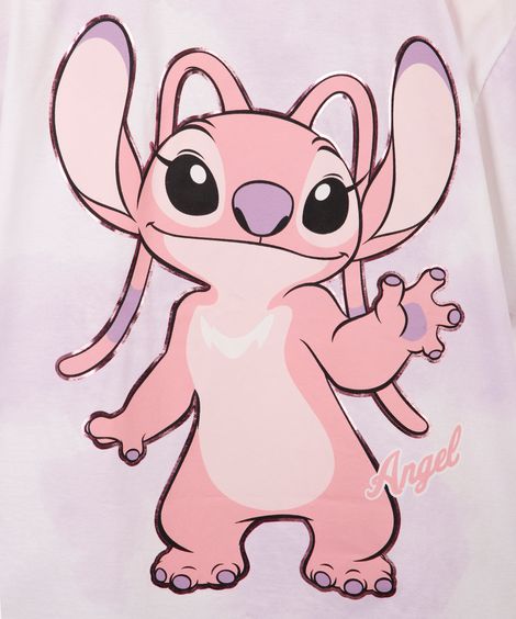 camiseta infantil de algodão angel tie dye lilás