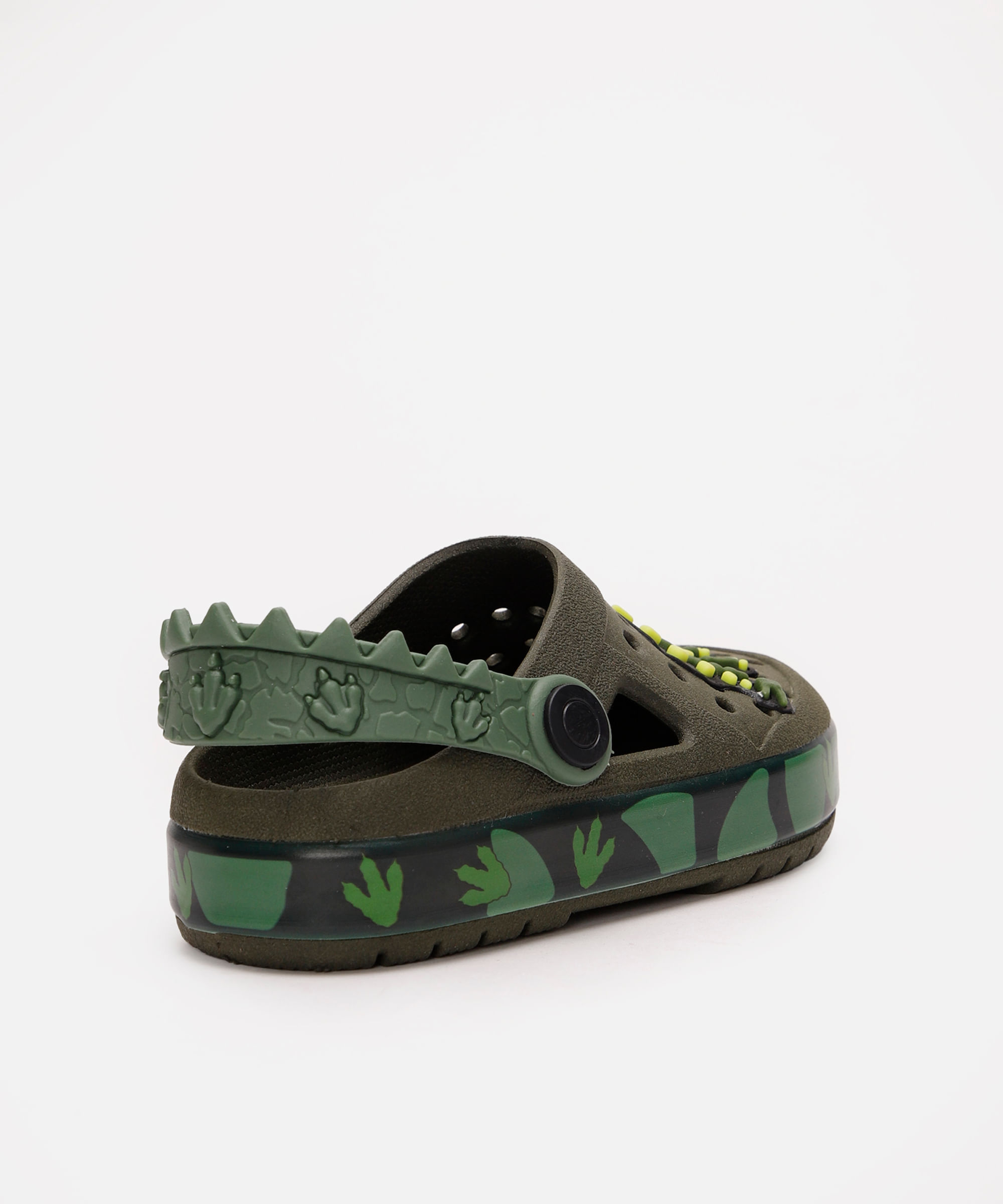 babuche infantil dinossauro brilha no escuro luelua verde