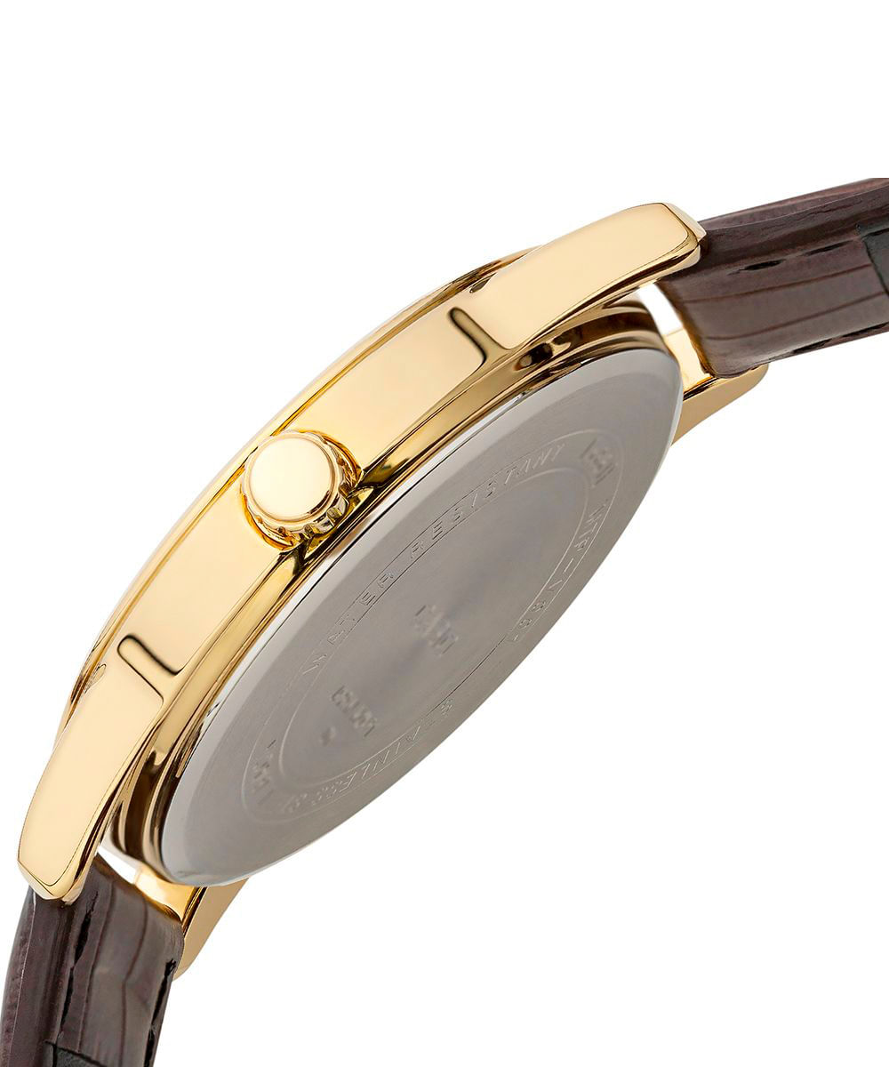 relógio unissex casio analógico  mtp v006gl 7budf dourado