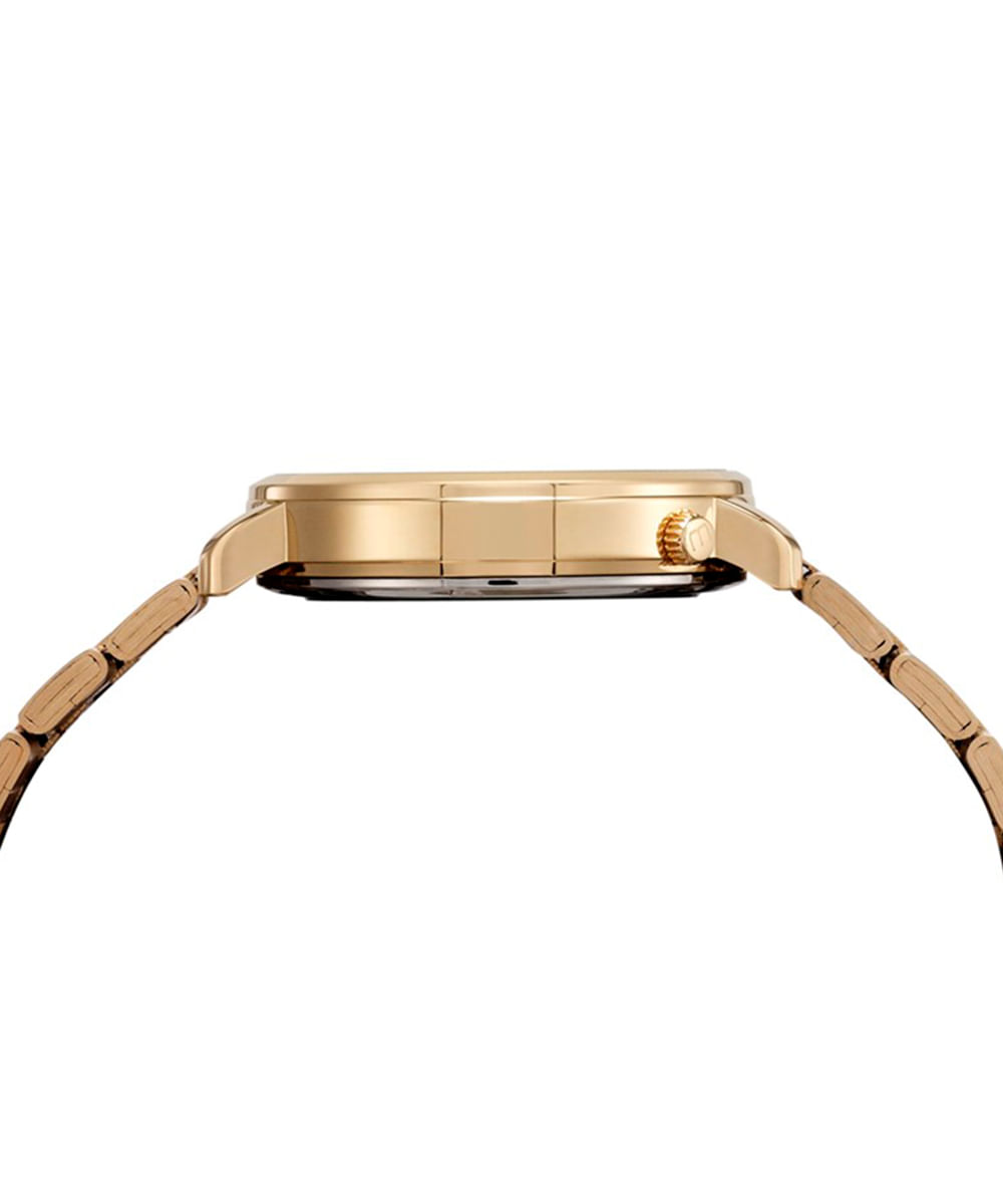 kit relógio feminino mondaine analógico 53748lpmkde1k1 dourado