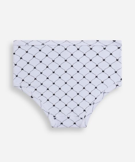 kit de 2 calcinhas infantis de algodão estampadas lupo colorido