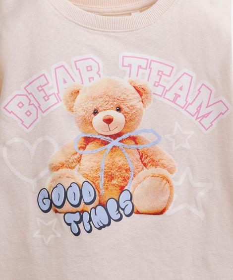 conjunto curto infantil de algodão estampado colorido