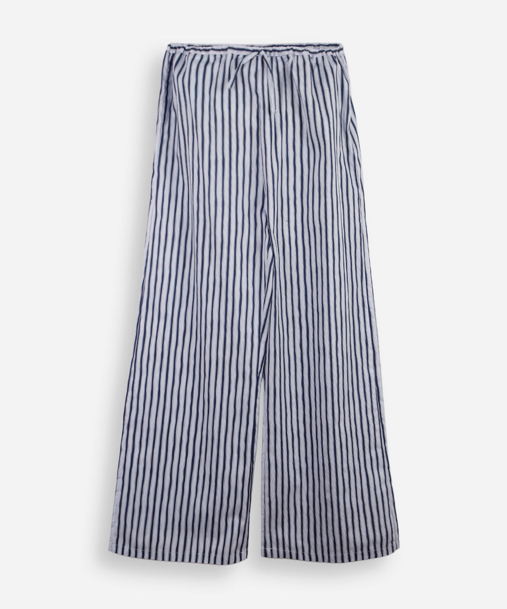 calça pijama juvenil de algodão listrada colorido