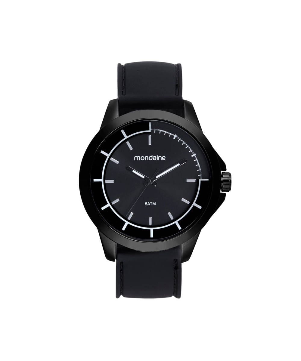 kit relógio masculino analógico mondaine 99685gpmvpi1kc preto