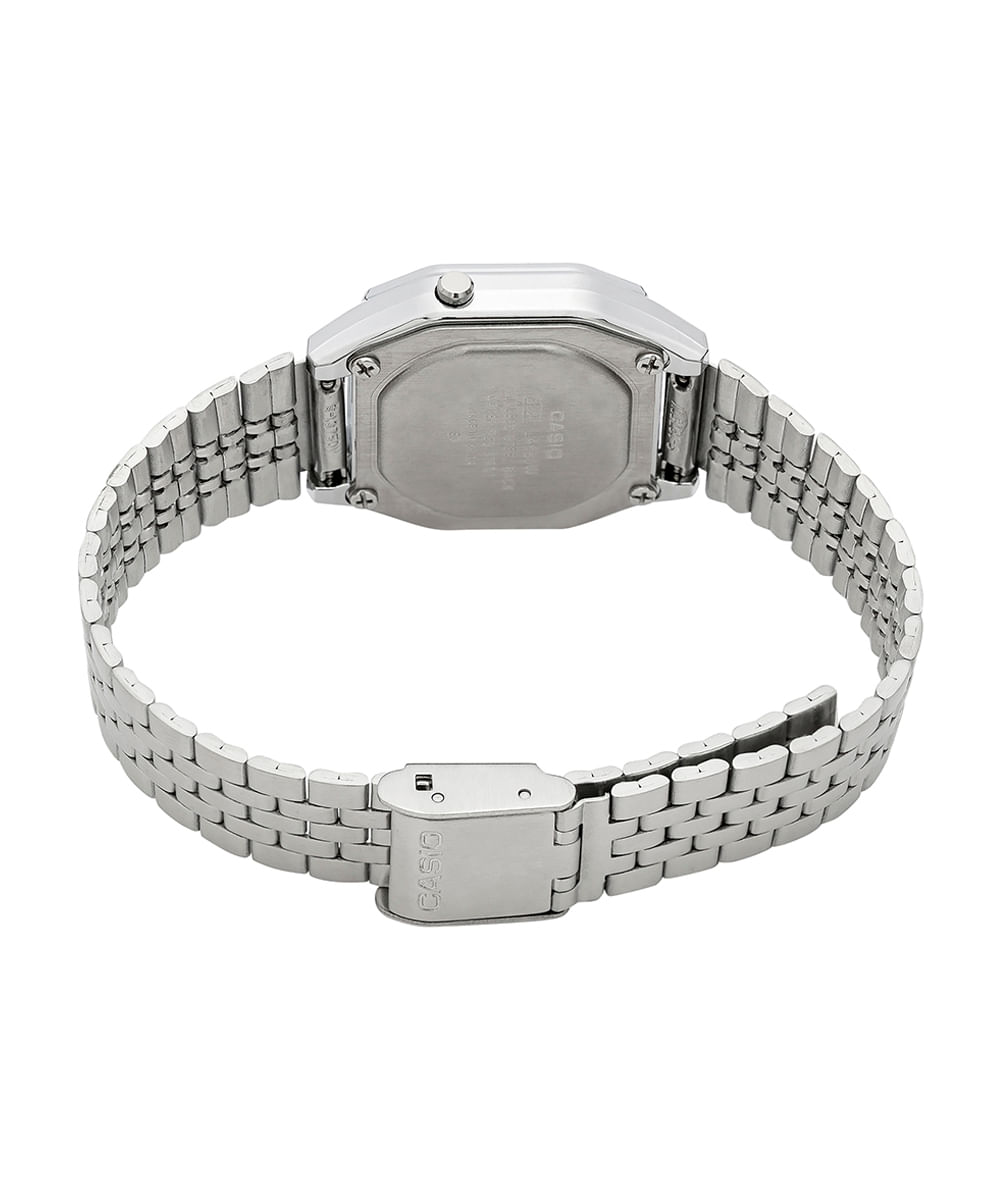 relógio masculino casio digital la680wa 7df prateado