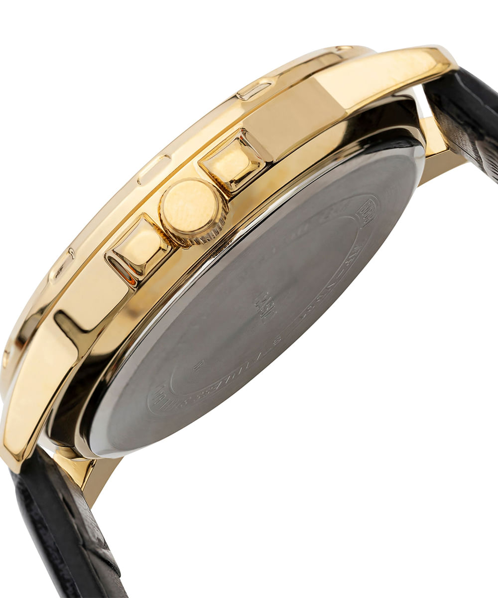 kit relógio masculino casio analógico calendário mtp vd01g 1bvudf dourado