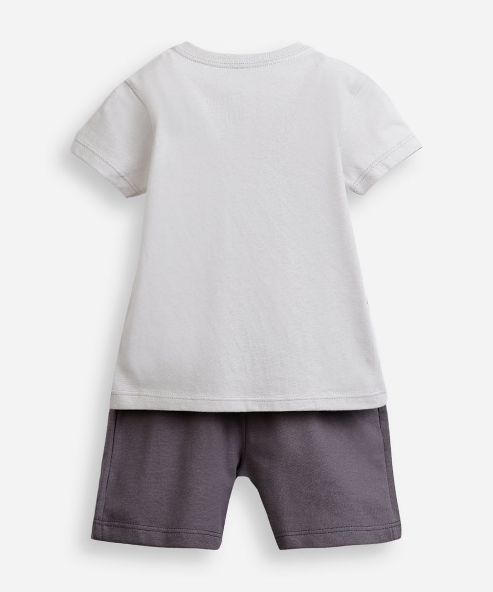 conjunto curto infantil de algodão nfl colorida