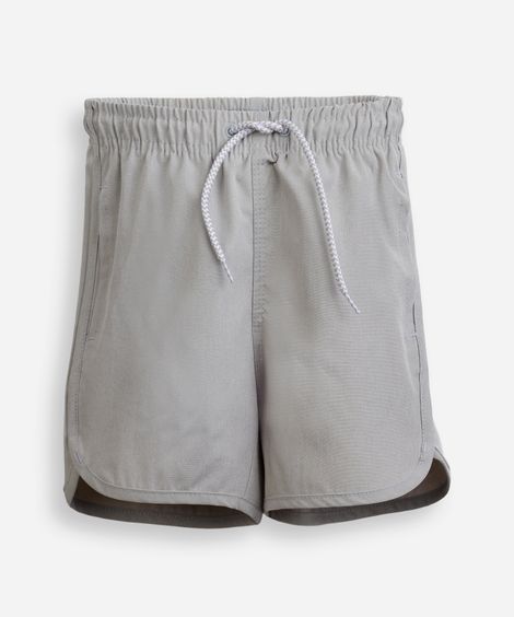bermuda boardshort infantil lisa cinza