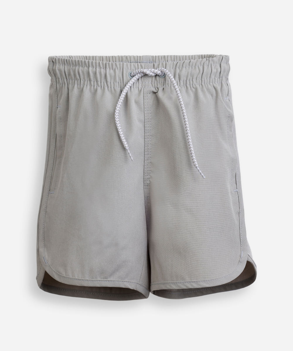 bermuda boardshort infantil lisa cinza