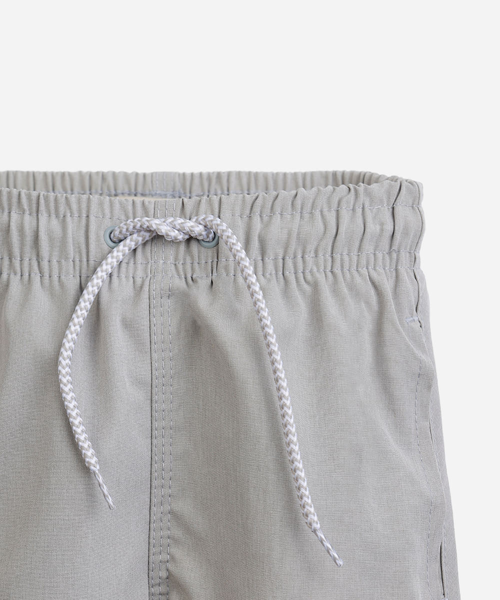 bermuda boardshort infantil lisa cinza