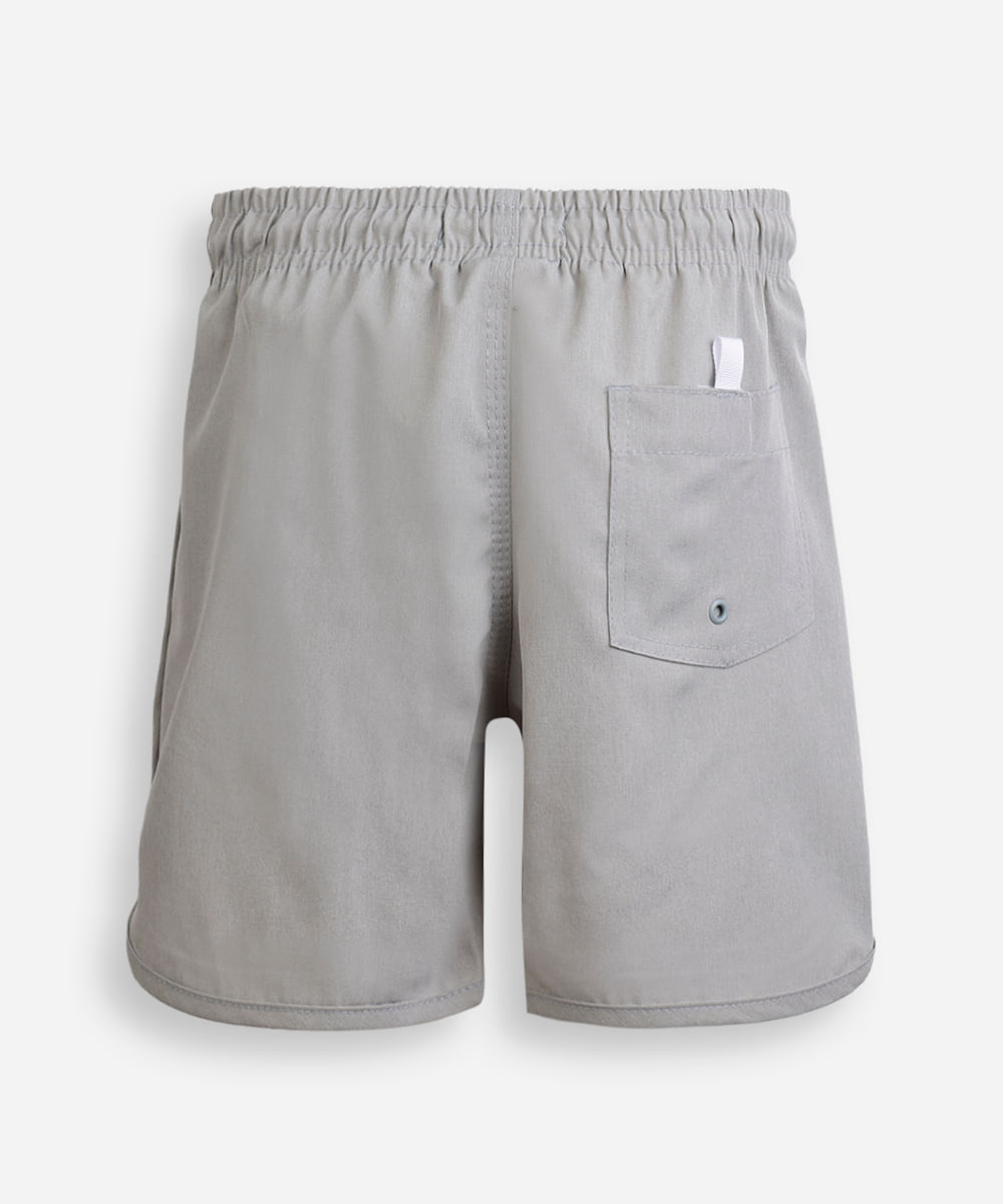 bermuda boardshort infantil lisa cinza