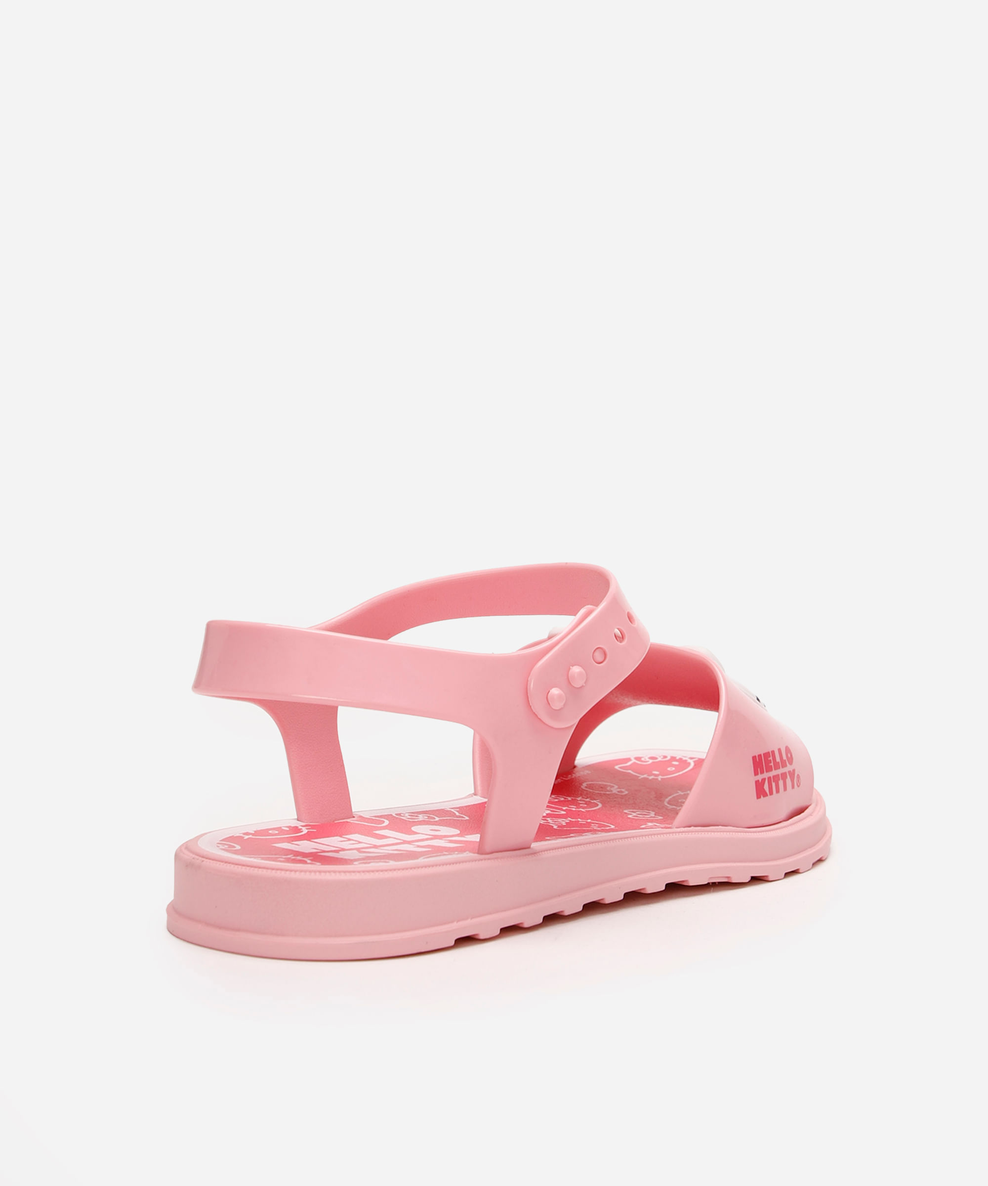 sandália infantil hello kitty grendene com brinde rosa