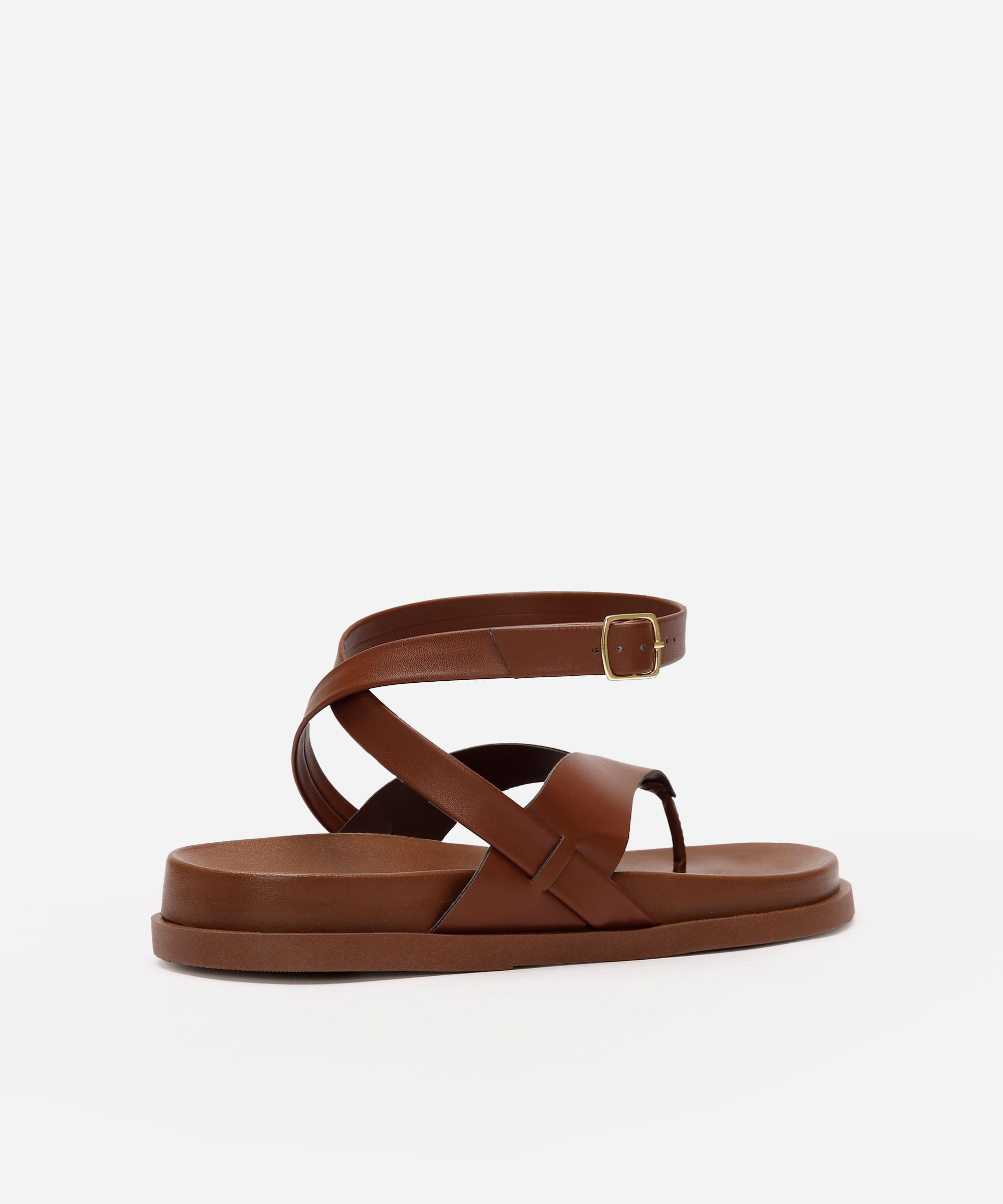 rasteirinha feminina com tira oneself marrom