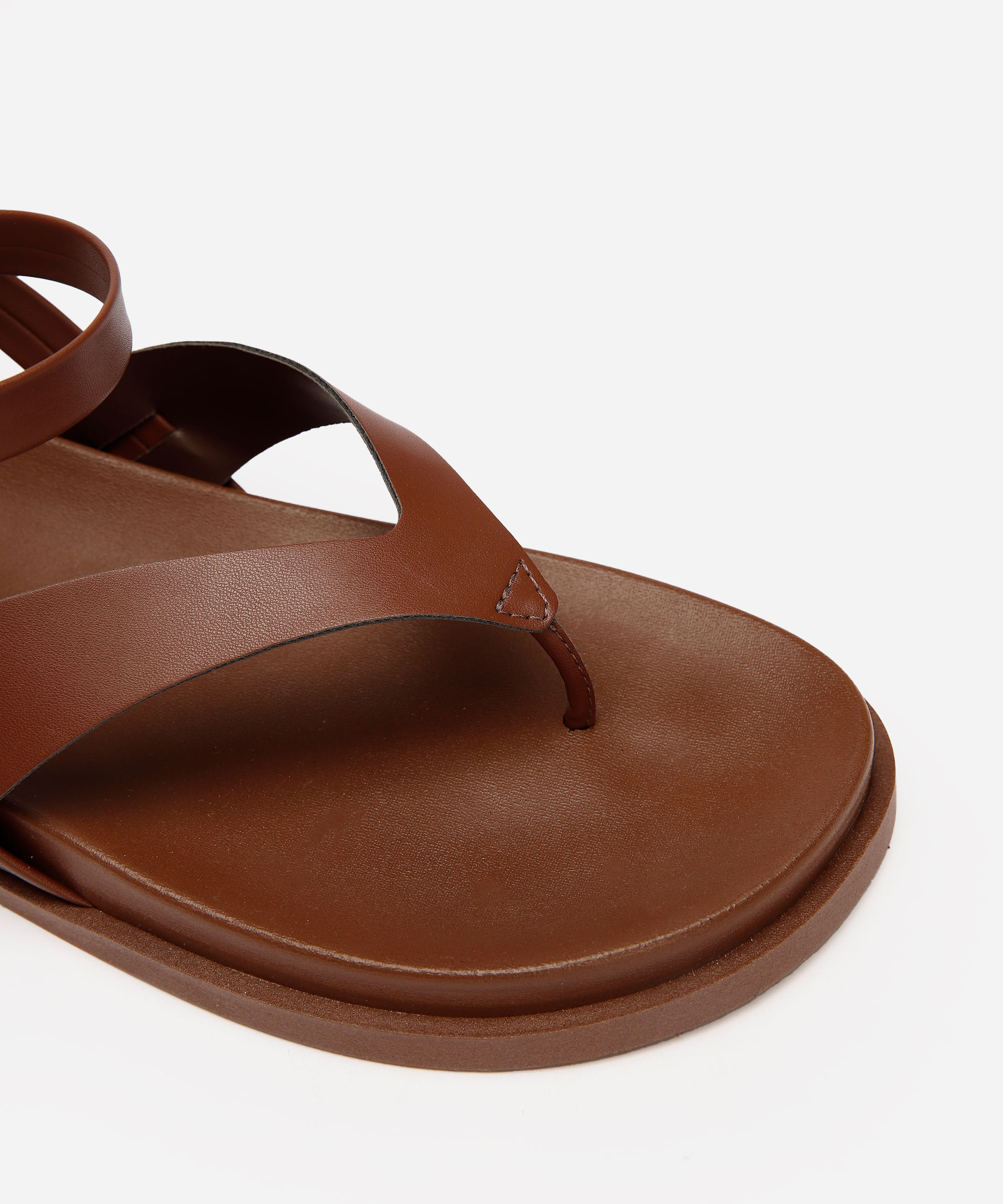 rasteirinha feminina com tira oneself marrom