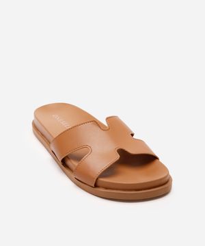 papete feminina com recortes oneself  marrom