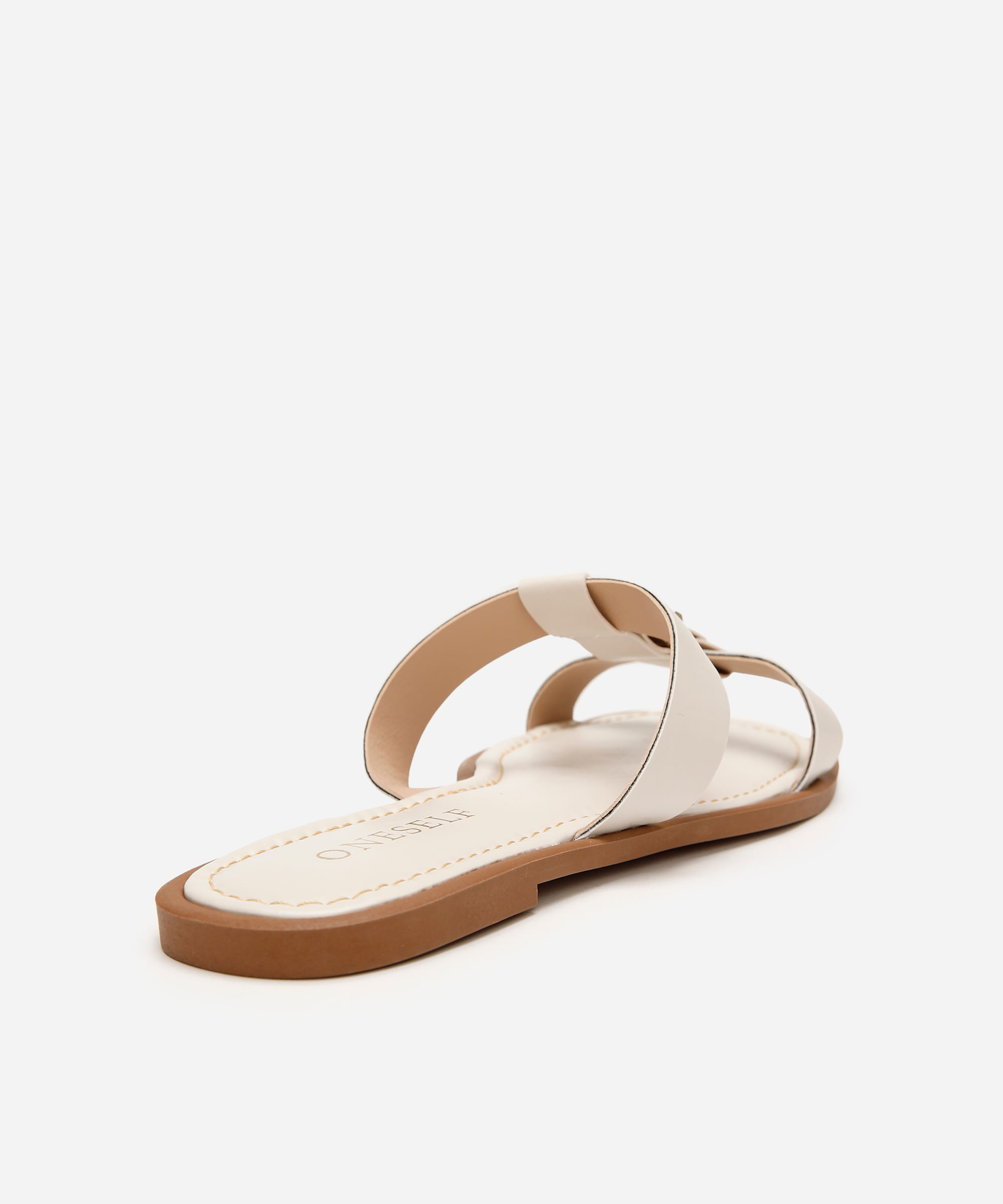 rasteirinha com fivela oneself off white