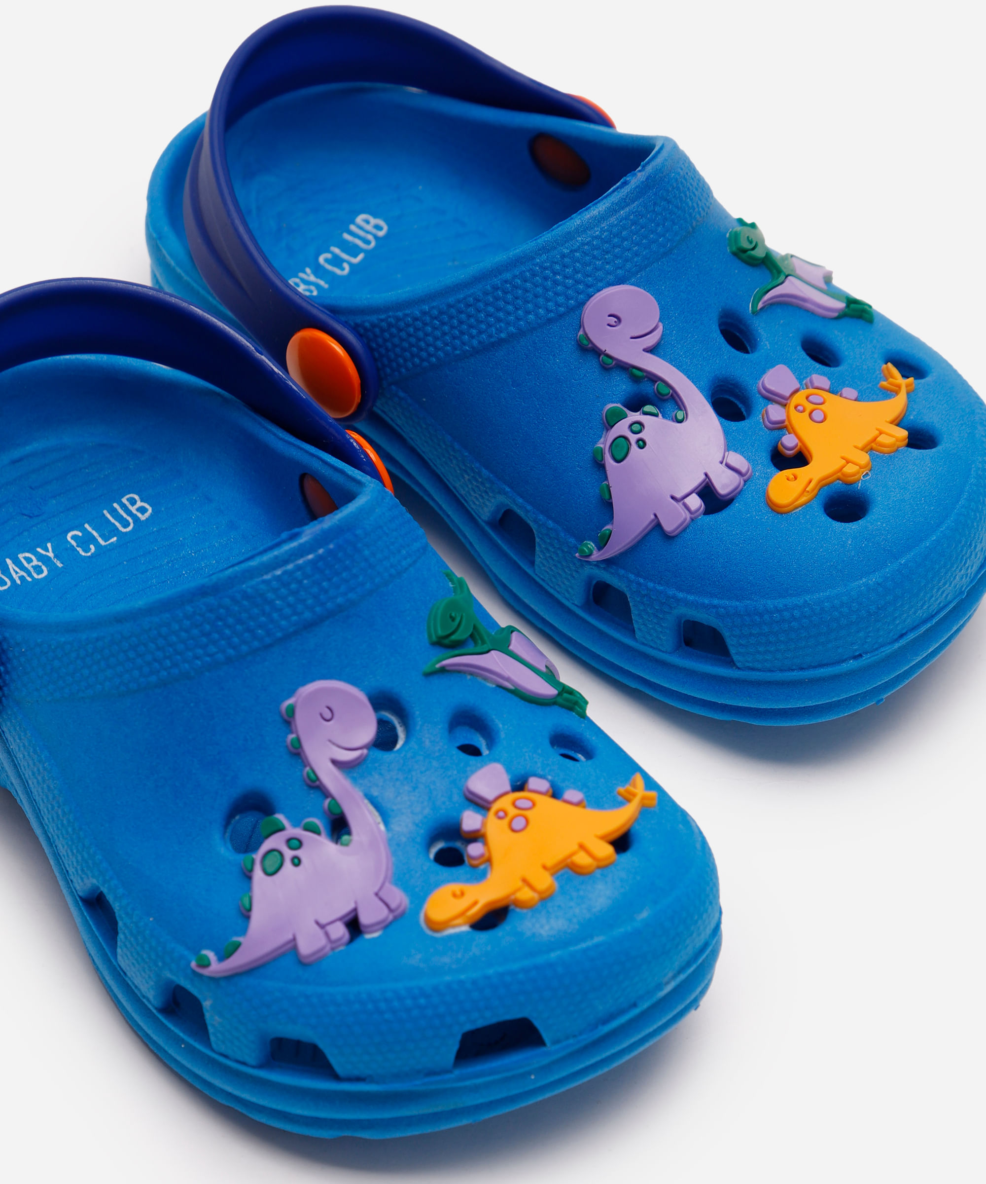 babuche infantil dinossauros azul
