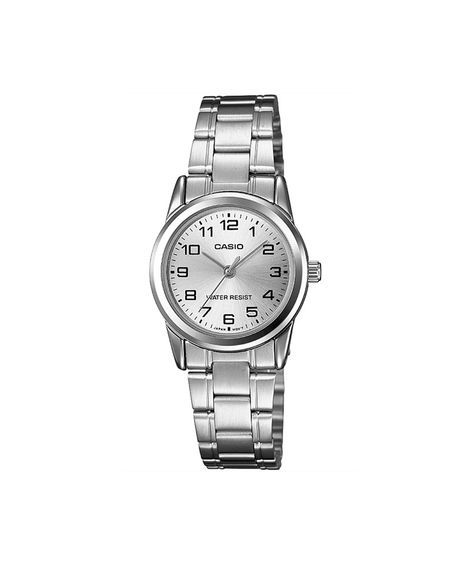 relógio feminino casio analógico ltp v001d 7budf prateado