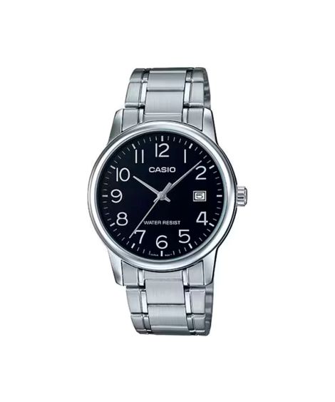 relógio masculino casio analógico  mtp v002d 1budf prateado