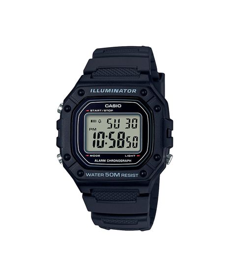 relógio masculino casio w 218h 1avdf digital preto
