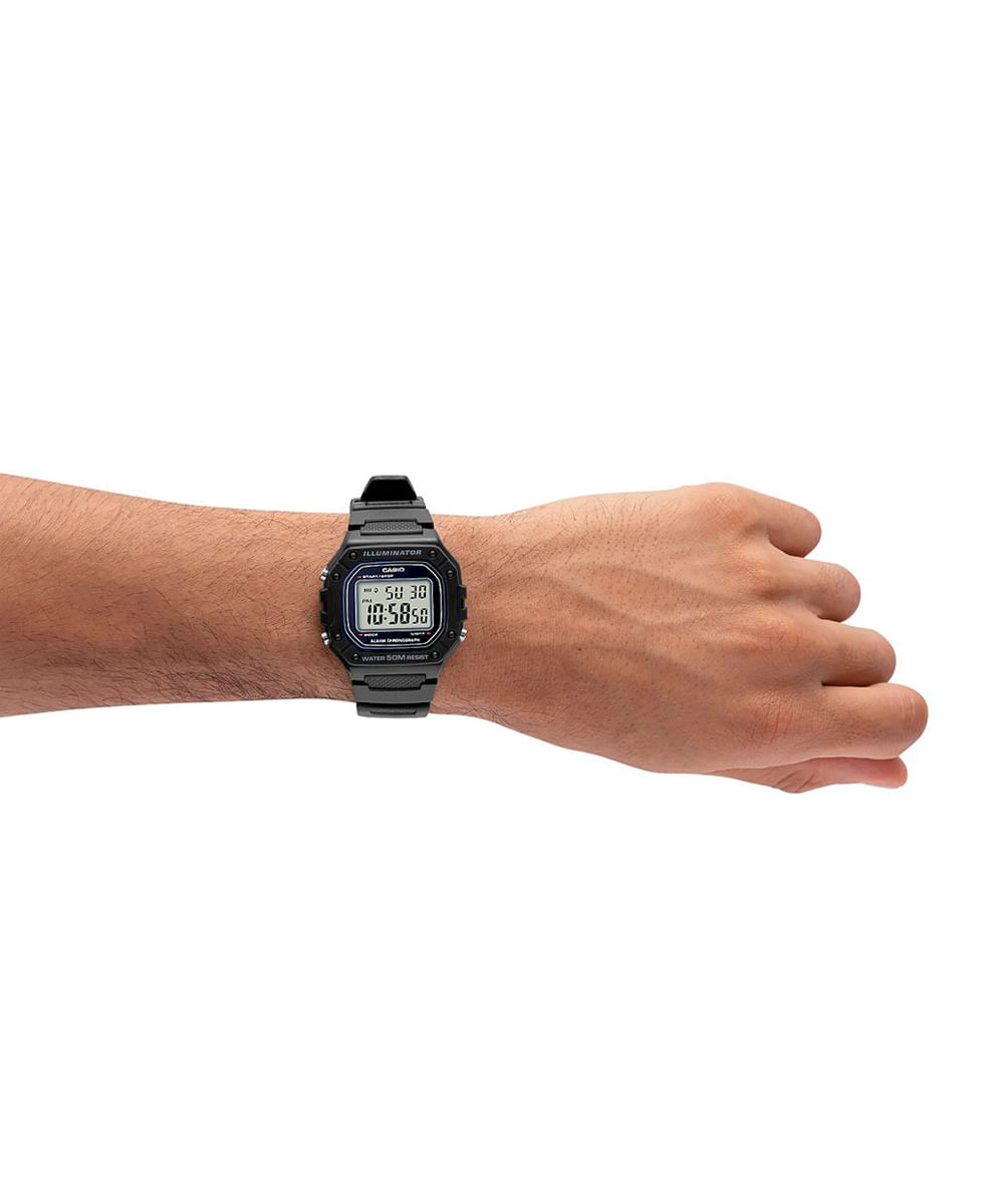 relógio masculino casio w 218h 1avdf digital preto