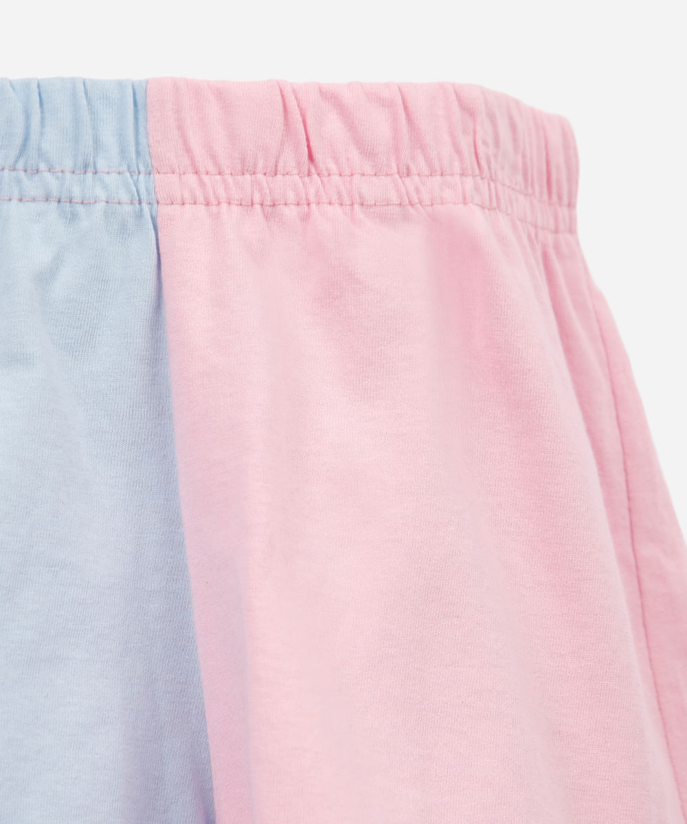 pijama curto infantil de algodão meninas super poderosas off white